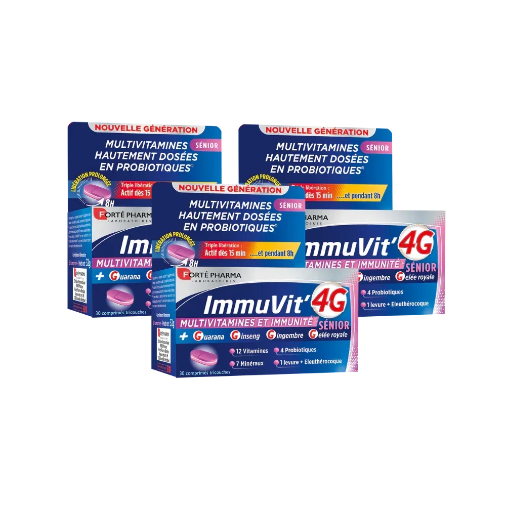 Lot de 3 ImmuVit'4G Sénior - Forté Pharma - Lot de 3 ImmuVit'4G Sénior - Default Title