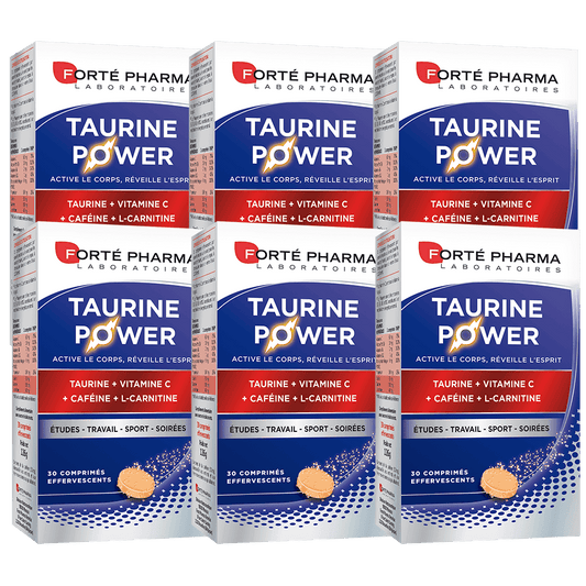Lot de 6 Taurine Power 30 comprimés - Forté Pharma - Lot de 6 Taurine Power 30 comprimés - Default Title