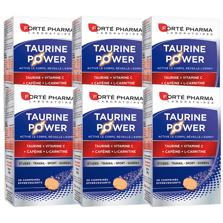 Lot de 6 Taurine Power 30 comprimés - Forté Pharma - Lot de 6 Taurine Power 30 comprimés - Default Title