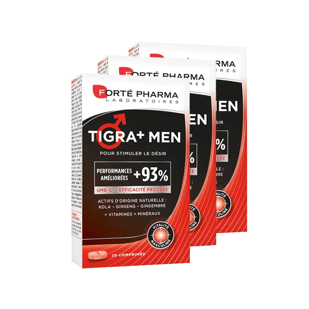 Lot de 3 Tigra+ Men - Forté Pharma - Lot de 3 Tigra+ Men - Default Title