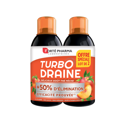Lot de 3 Turbodraine thé pêche