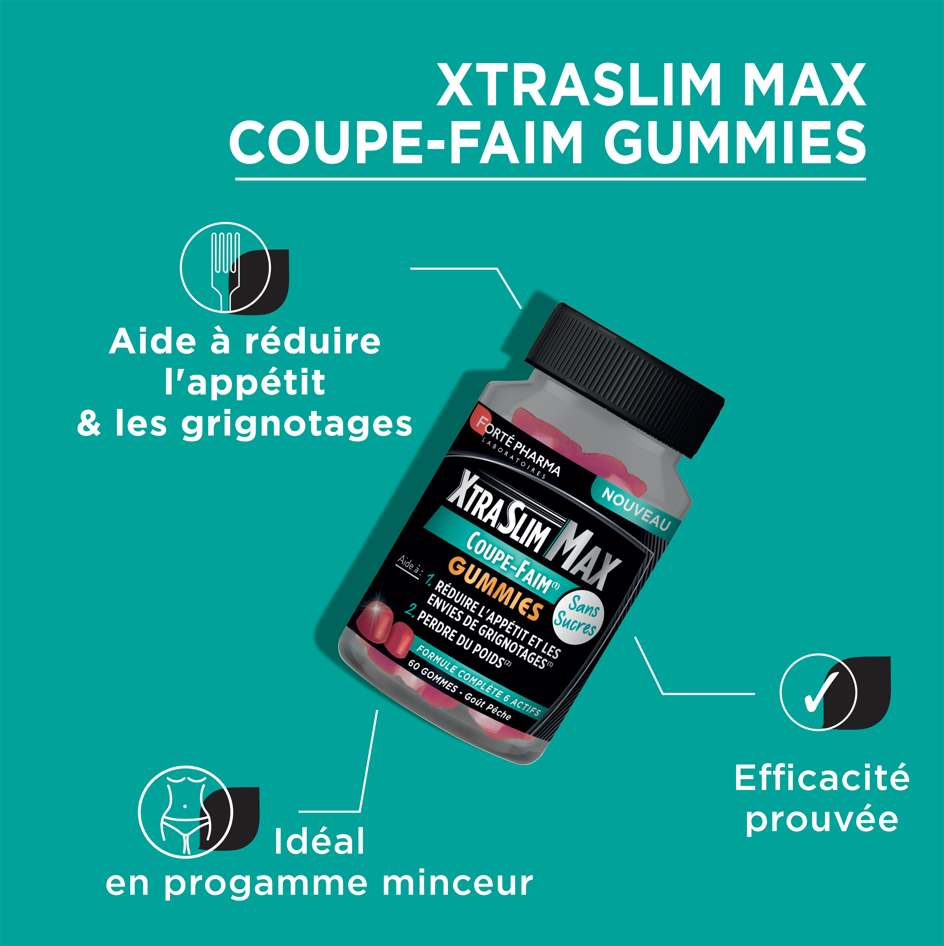 XtraSlim Max Coupe-Faim Gummies réducteur d'appétit bénéfices