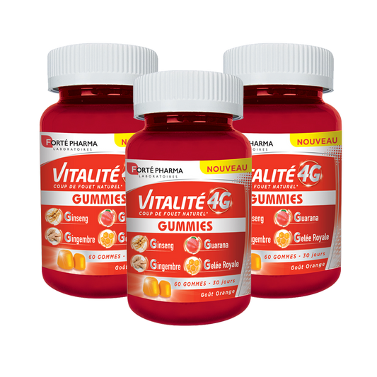 Acheter vitalité 4G gummies énergie naturelle lot de 3