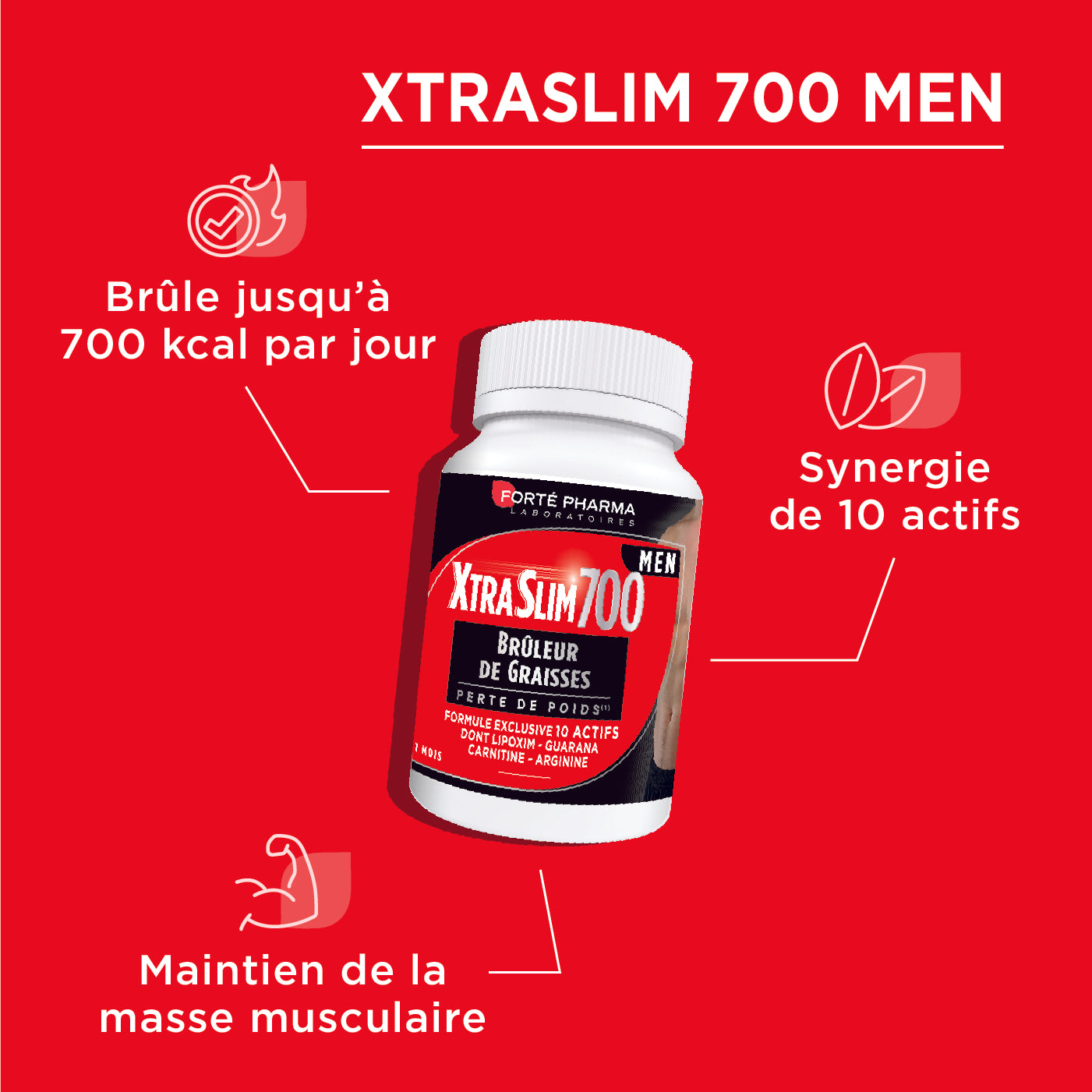 XtraSlim 700 Men Brûleur de graisses bénéfices