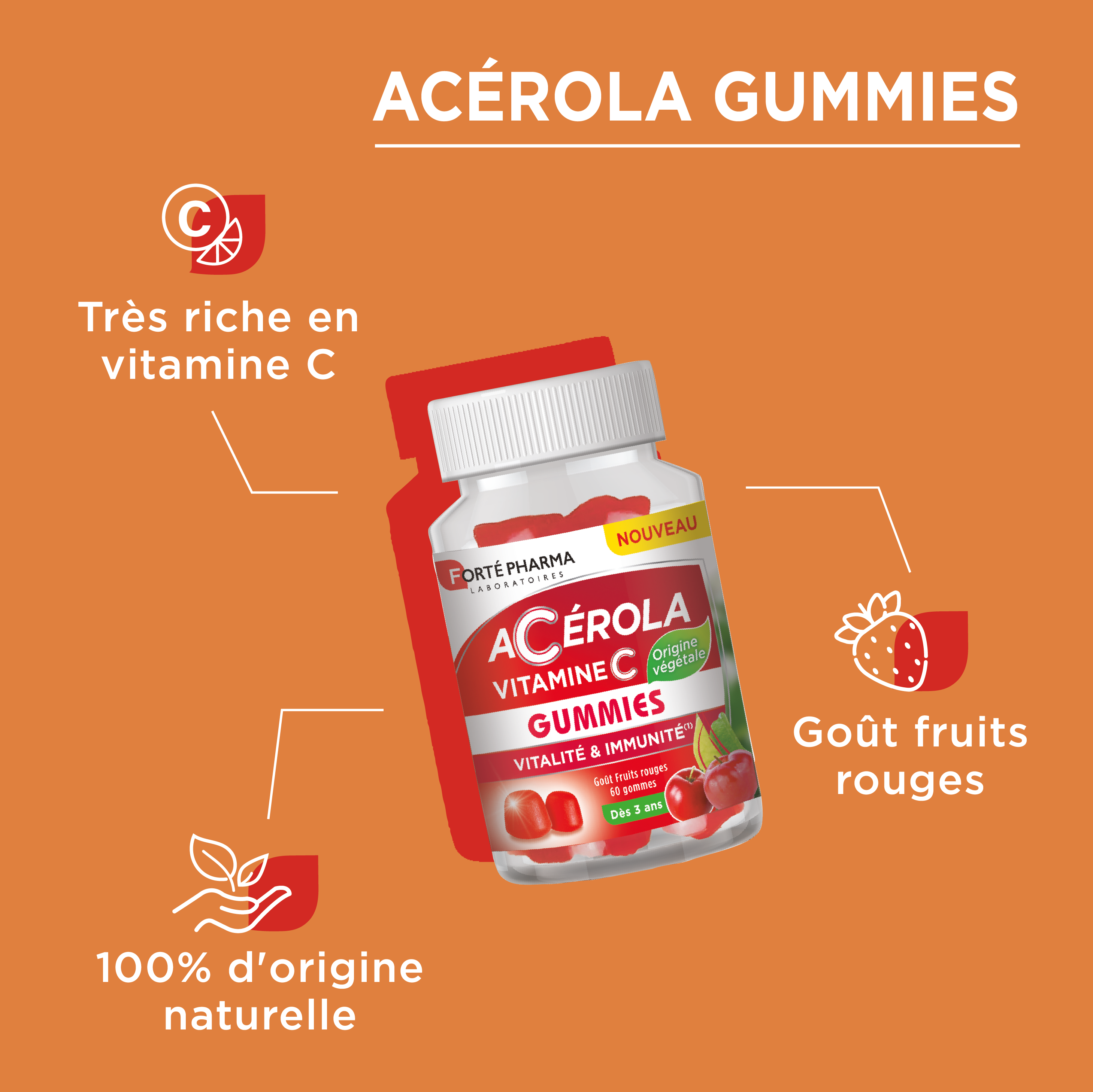 acerola vitamine C gummies bienfaits