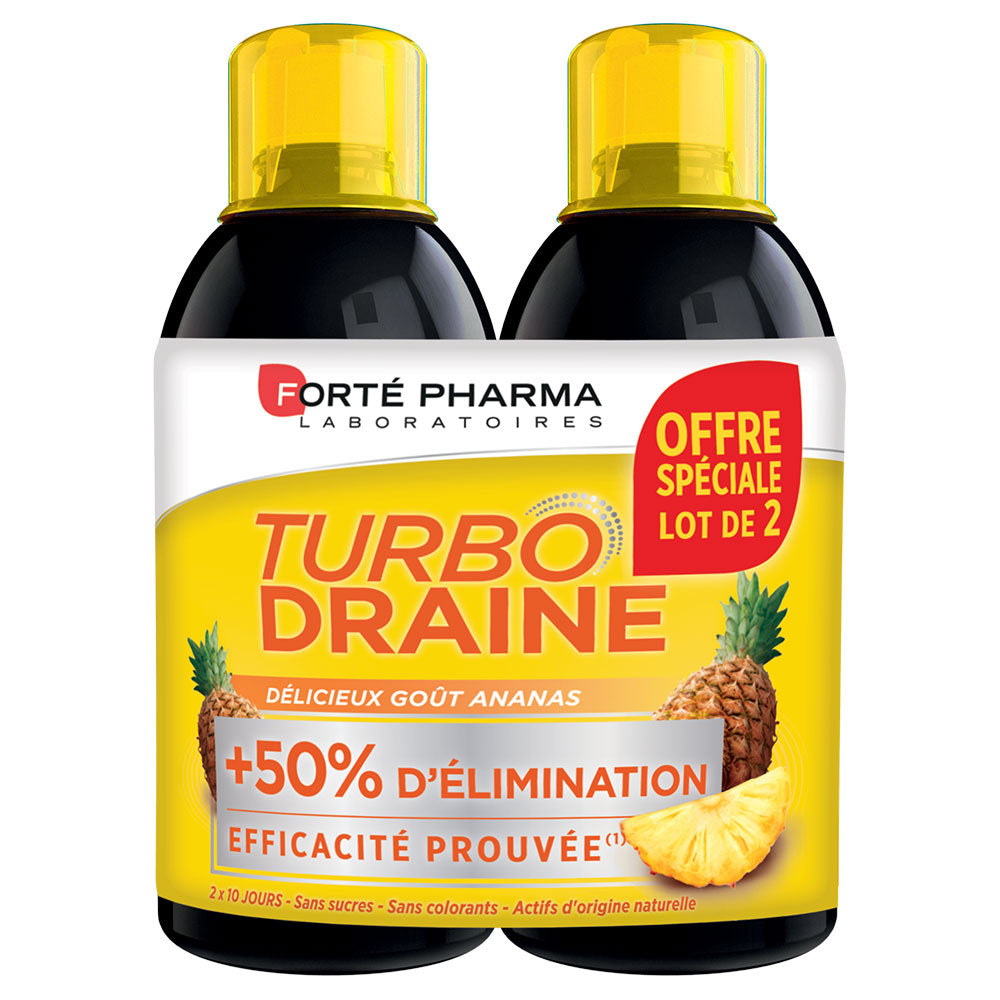 Acheter Turbodraine Ananas Complément Alimentaire draineur minceur lot de 2 produits